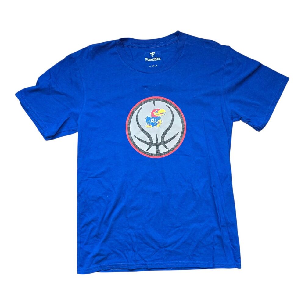 Fanatics Kansas Jayhawks Youth Large Blue 100% Cotton Graphic #23 T-Shirt NWT